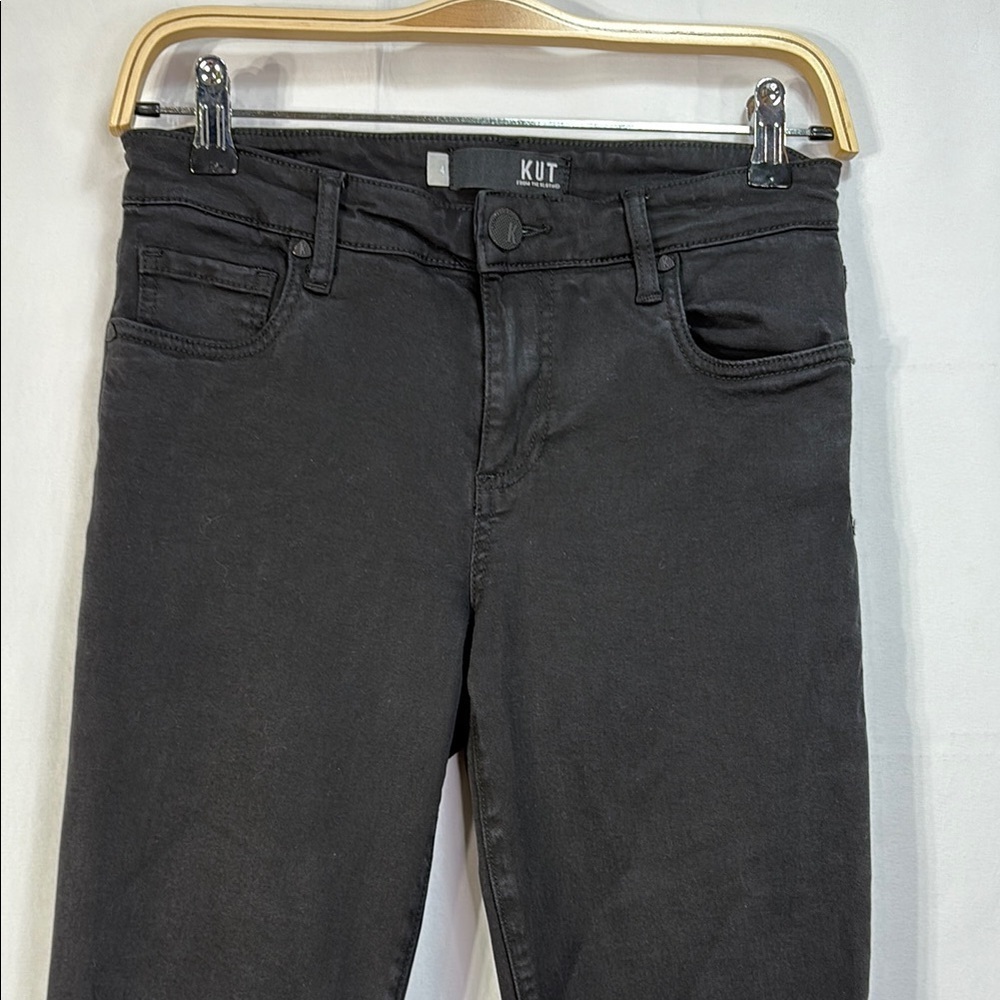 🐄 Kut from the Kloth Amy Black Ankle Cropped Jeans - Picture 3 of 7